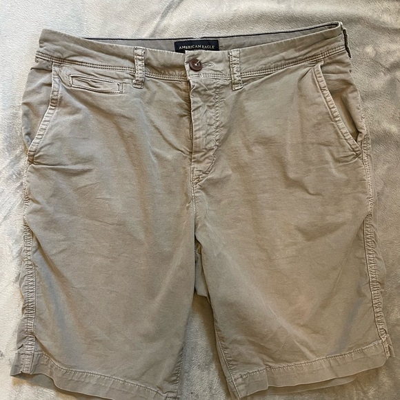American Eagle Outfitters Tan Flat Front Shorts - Picture 1 of 8